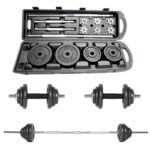50KG Cast Iron Dumbbell & Barbell Set